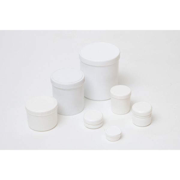 Βάζο πλαστικό κρέμας απλό λευκό για δειγματισμό 25 gr